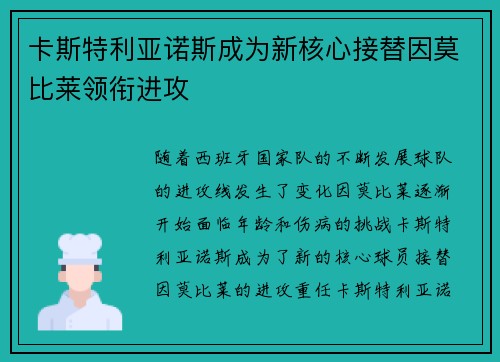 卡斯特利亚诺斯成为新核心接替因莫比莱领衔进攻 卡斯特利亚诺斯成为新核心接替因莫比莱领衔进攻